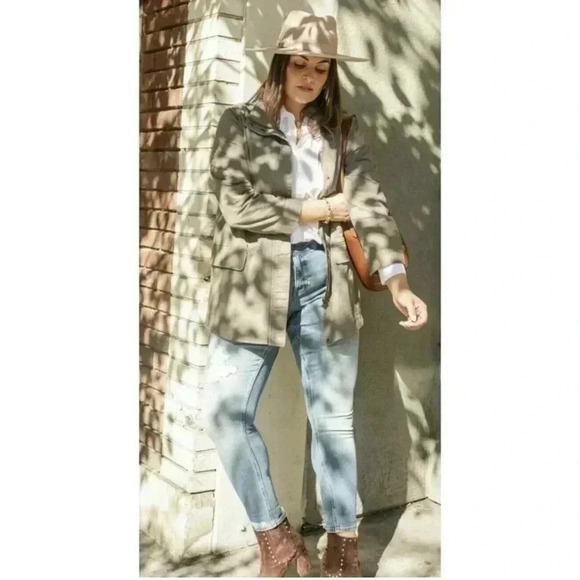 Ryllace 100% Organic Cotton Olive Green Utility Jacket Size 16 NWT - Picture 6 of 8